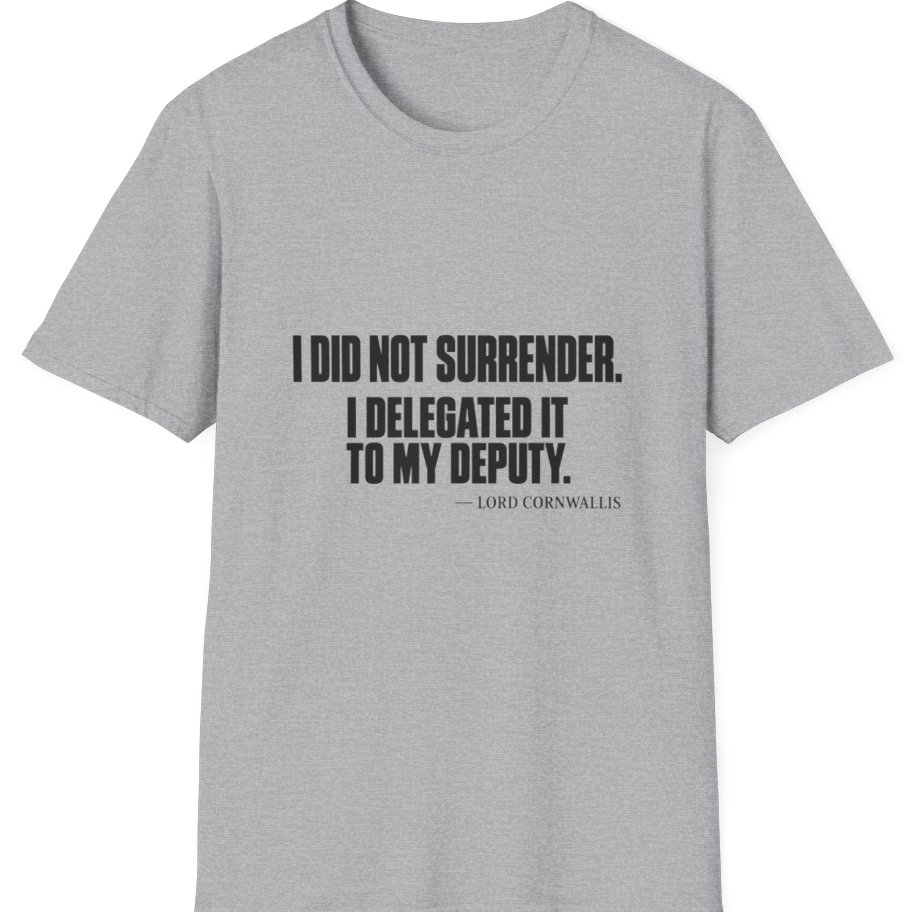 Cornwallis Delegated The Surrender T-Shirt - Sport Grey front