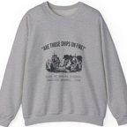 Spanish Armada Fire Ships Sweatshirt - Sport Grey front
