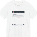 Texas Independence Group Chat Premium Tee - White front