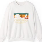 Chicago Great Fire 5K Retro Sweatshirt - White front