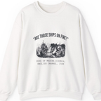 Spanish Armada Fire Ships Sweatshirt - White front