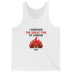 I Survived The Great Fire Tank Top - White front