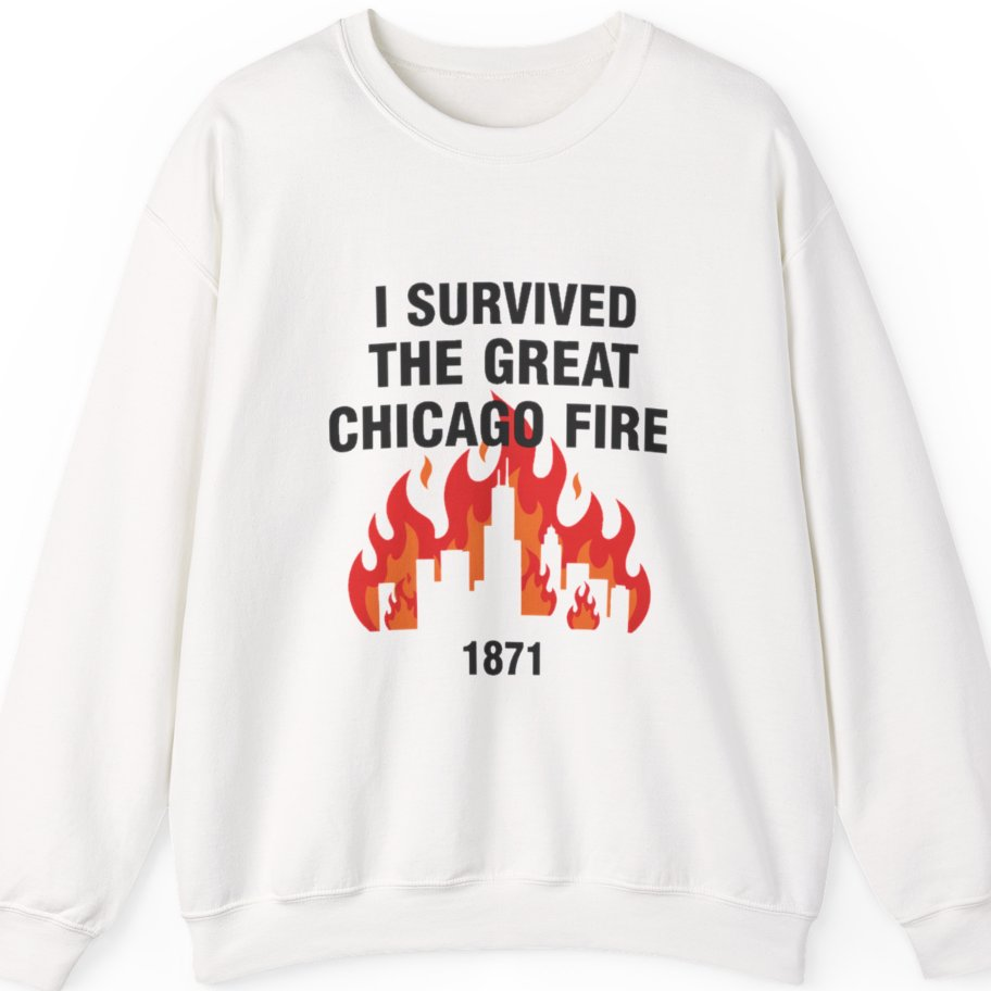 Great Chicago Fire Classic Sweatshirt - White front