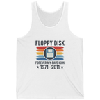 Floppy Disk Memorial Tank Top - White front