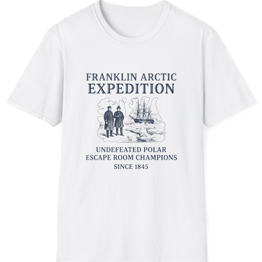 Franklin Arctic Expedition Escape Room T-Shirt - White front