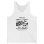 Not Yet Begun To Fight Tank Top - White front