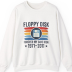 Floppy Disk Memorial Sweatshirt - White front