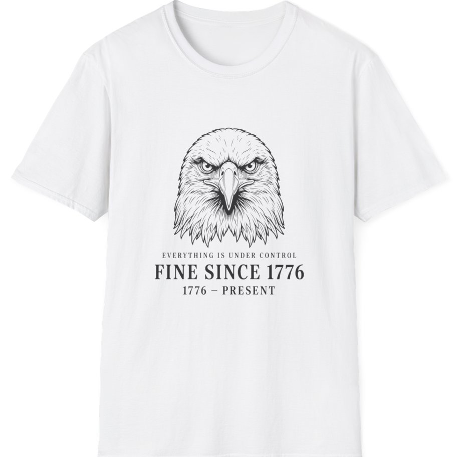 Stressed Eagle Fine Since T-Shirt - White front