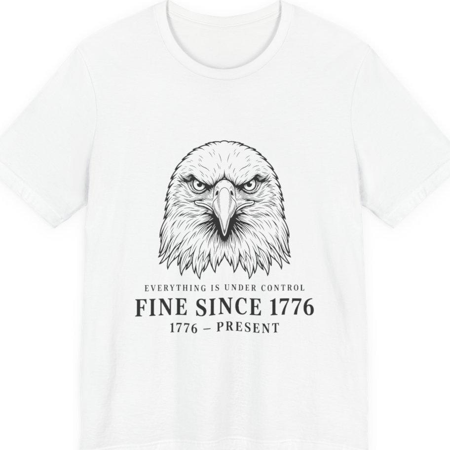 Stressed Eagle Fine Since Premium Tee - White front