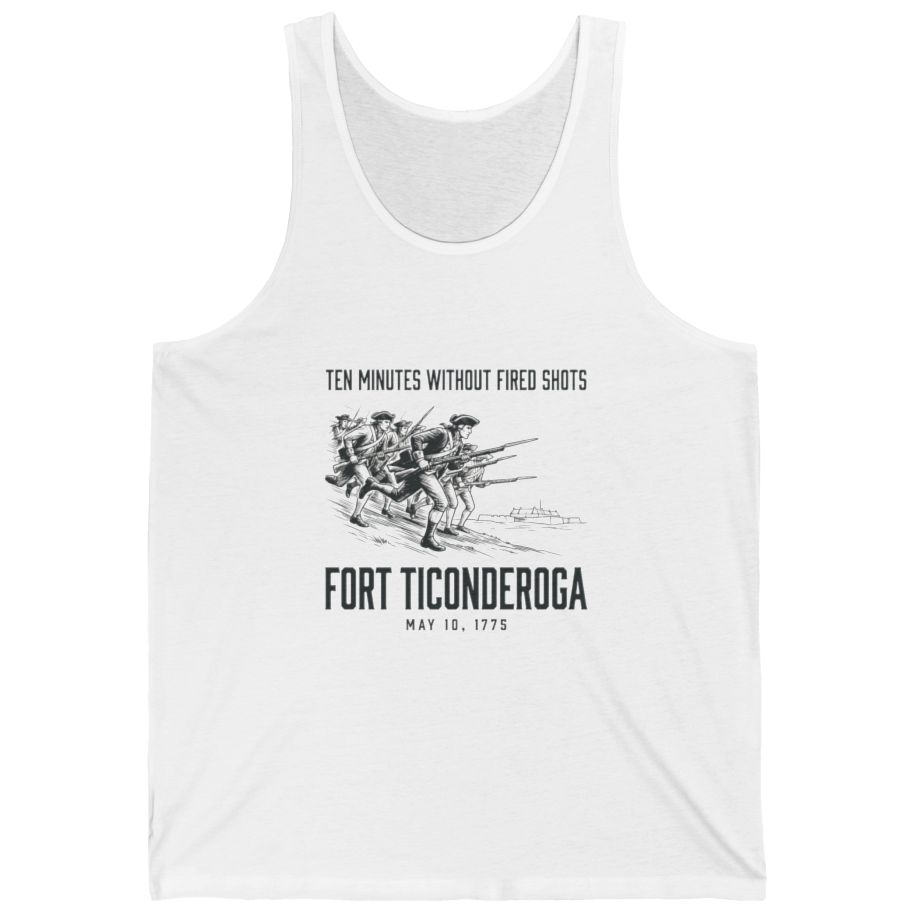 Fort Ticonderoga Ten Minutes Tank Top - White front