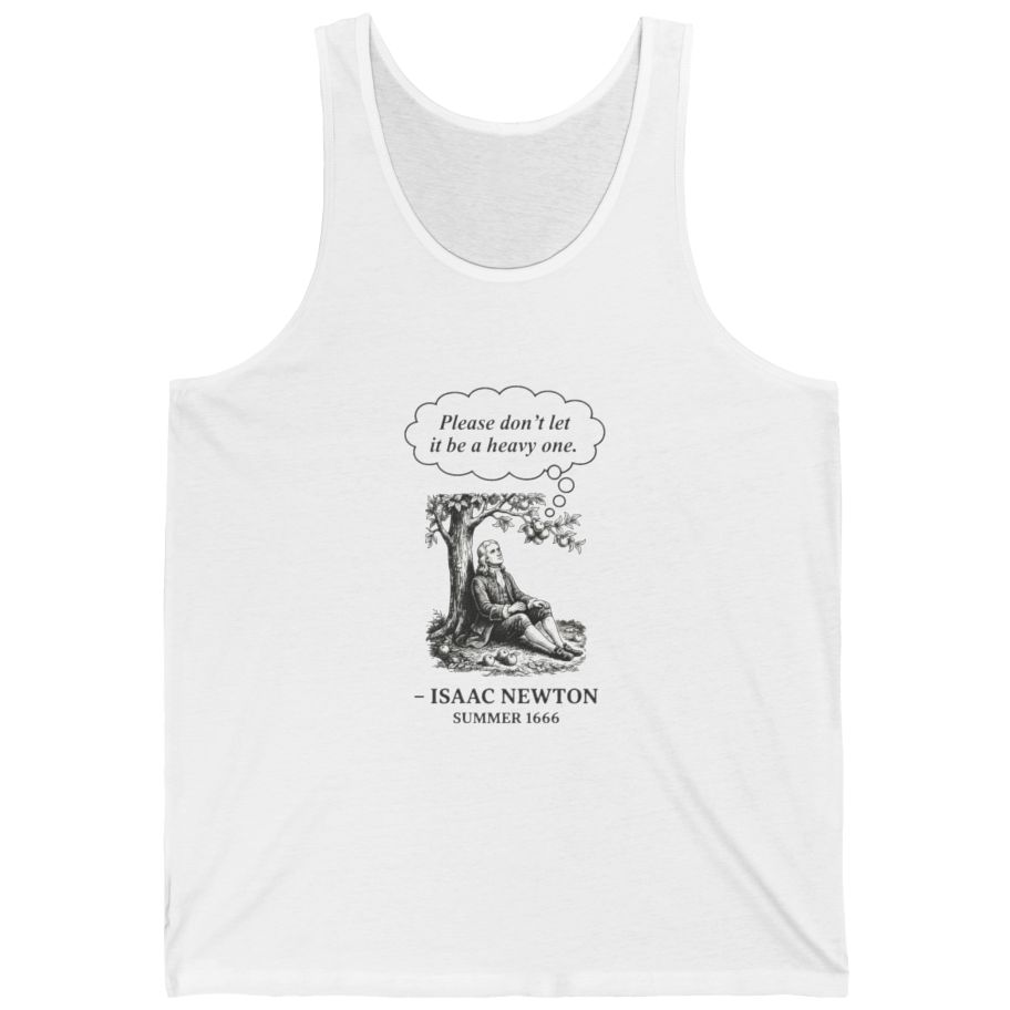 Newton Gravity Anxiety Tank Top - White front