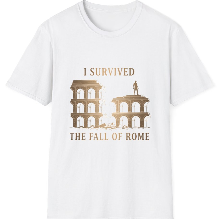 I Survived The Fall of T-Shirt - White front