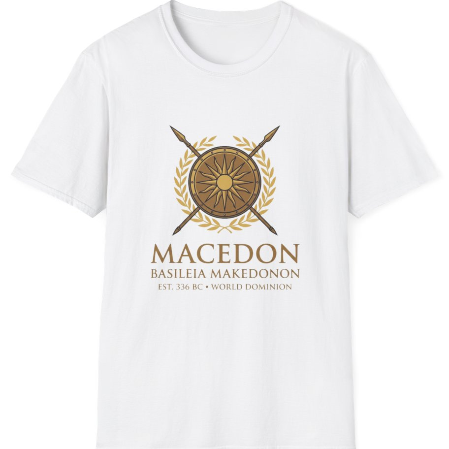 Macedonian Empire Crest T-Shirt - White front
