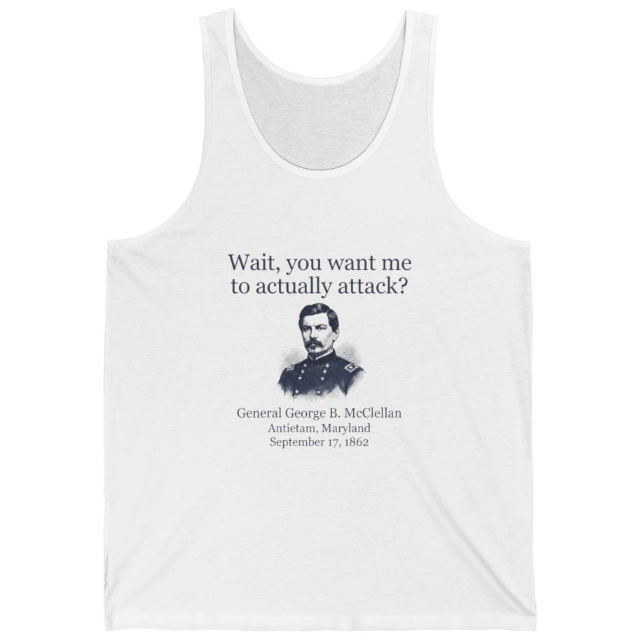 Mcclellan Antietam Attack Tank Top - White front