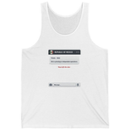 Texas Independence Group Chat Tank Top - White front