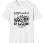 Out of Ammunition Fix Bayonets T-Shirt - White front