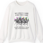 Four Horsemen Birthday Party Sweatshirt - White front
