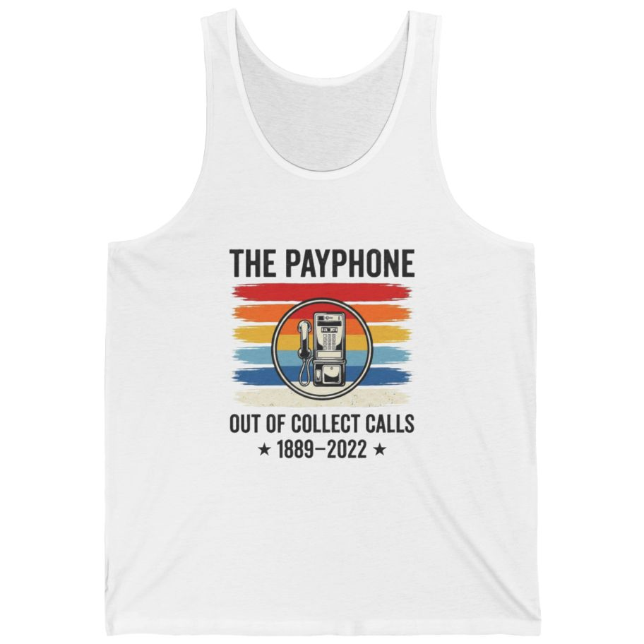 Public Payphone Memorial Tank Top - White front