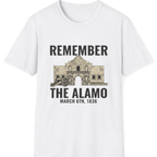 Remember the Alamo March 6th T-Shirt - White front