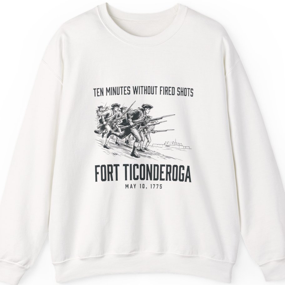 Fort Ticonderoga Ten Minutes Sweatshirt - White front