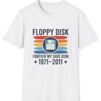 Floppy Disk Memorial T-Shirt - White front