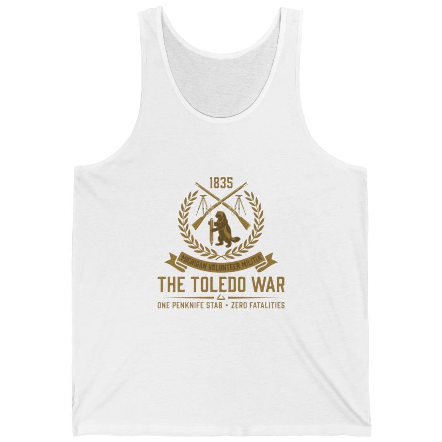 The Toledo War Michigan Volunteer Tank Top - White front