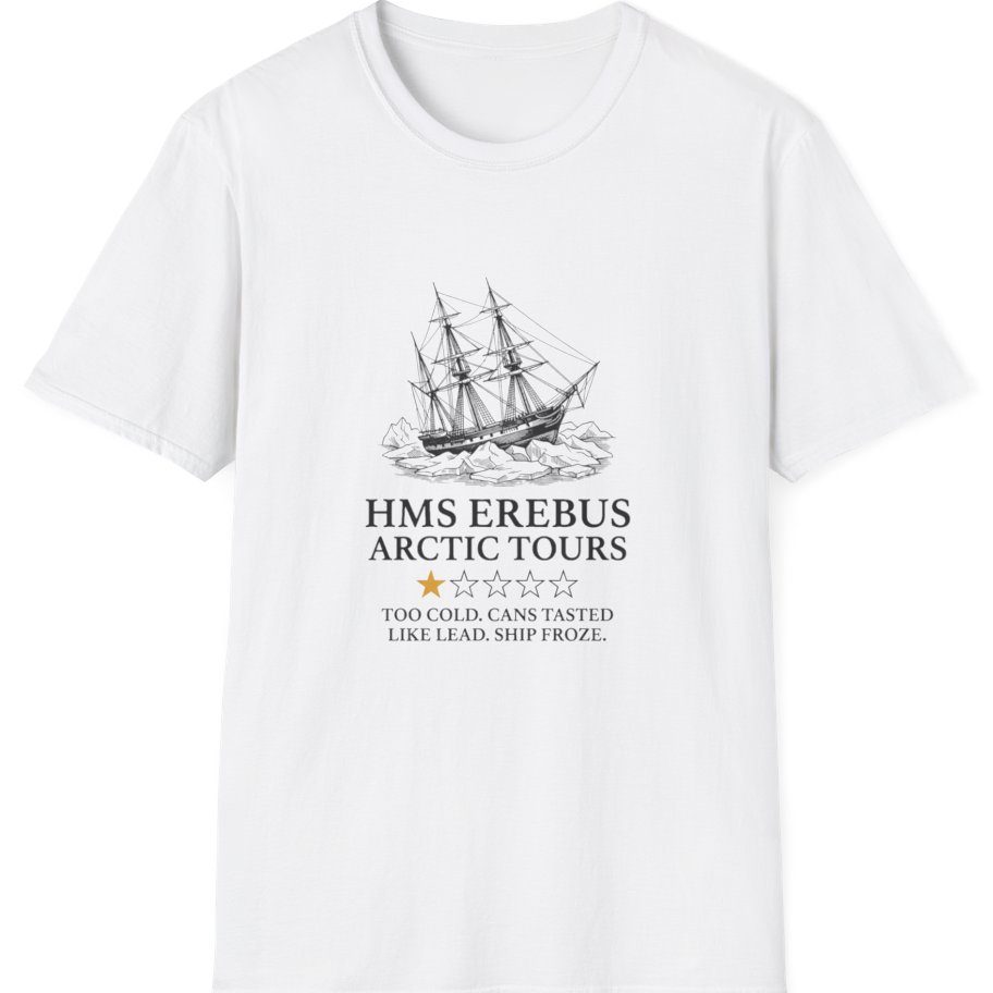 Hms Erebus Arctic Tours T-Shirt - White front