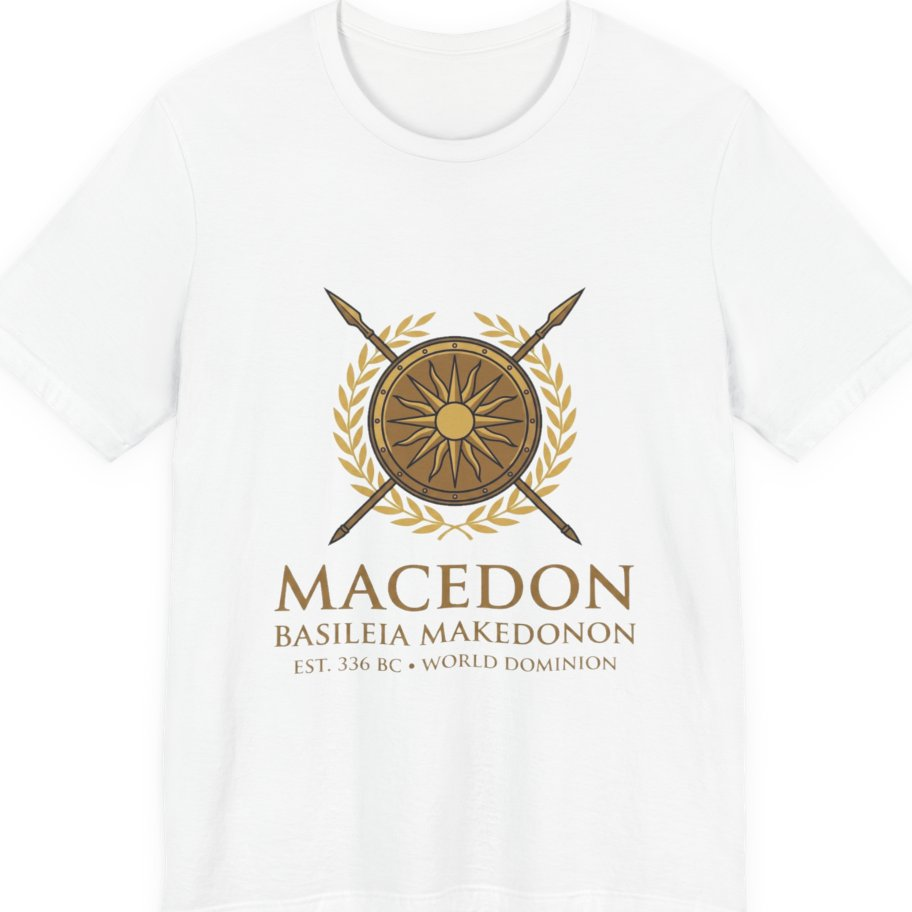 Macedonian Empire Crest Premium Tee - White front