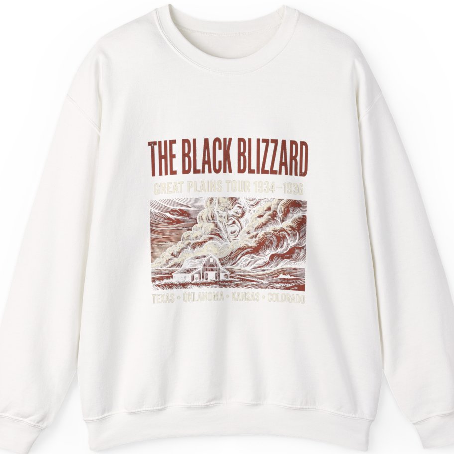 Black Blizzard Dust Tour Sweatshirt - White front