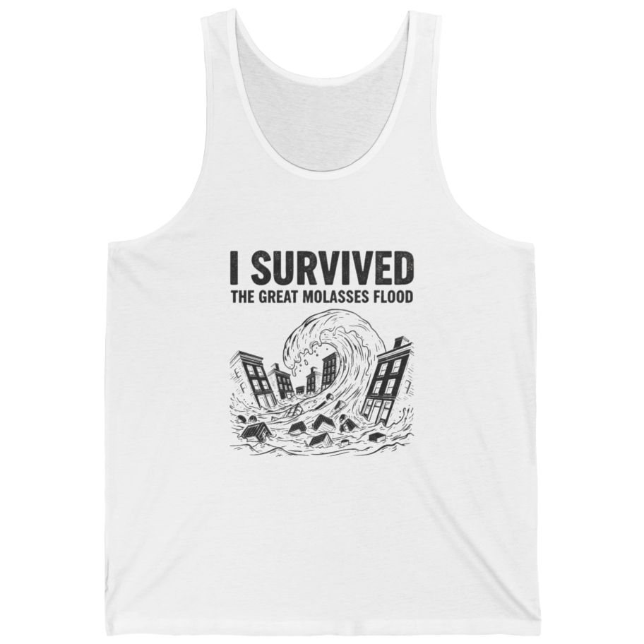 Great Molasses Flood Tank Top - White front