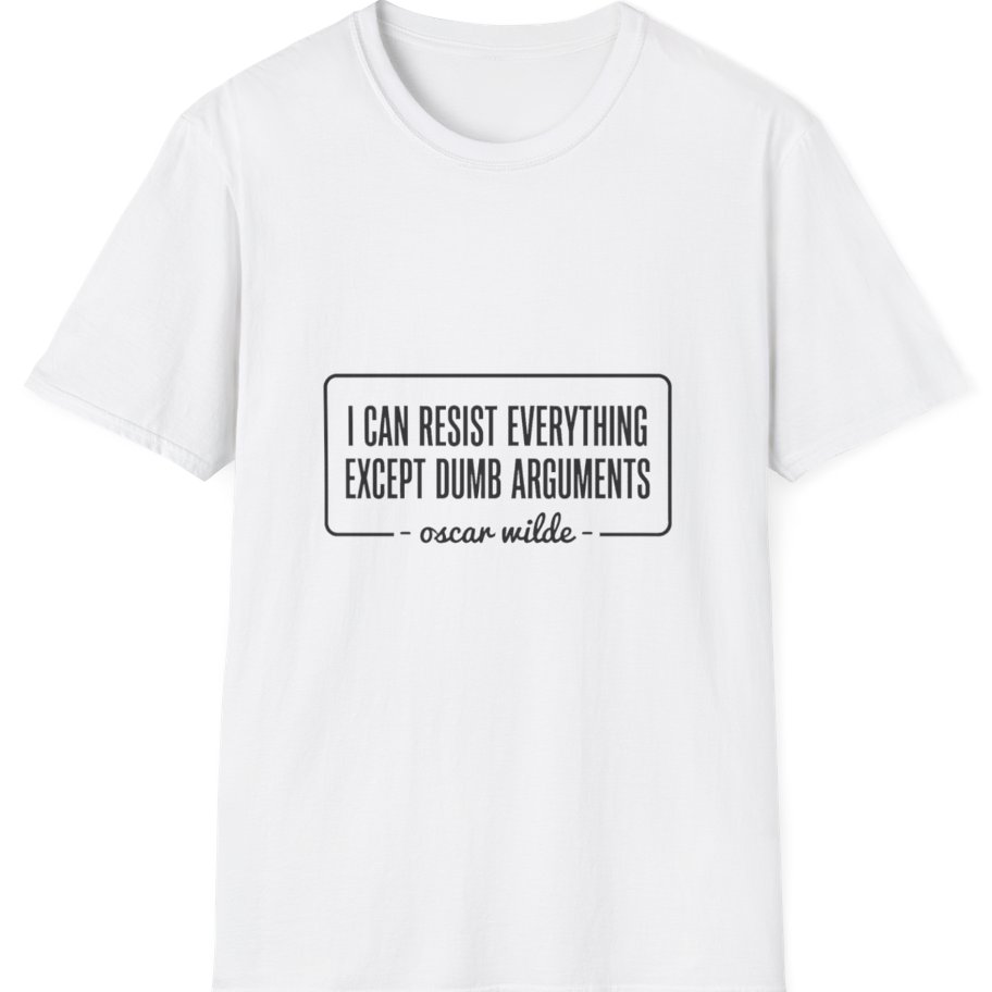 Oscar Wilde Quote T-Shirt - White front