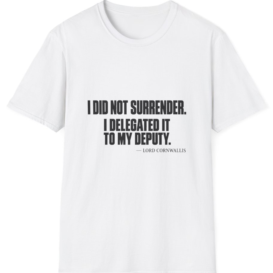 Cornwallis Delegated The Surrender T-Shirt - White front