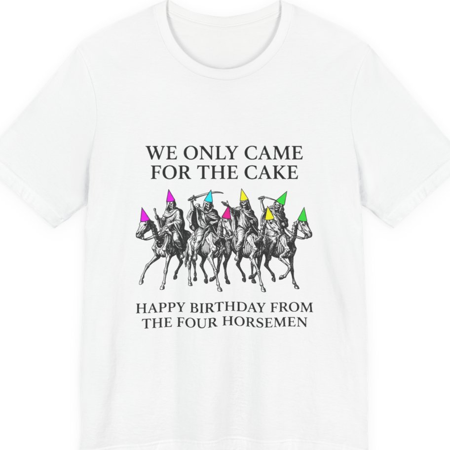Four Horsemen Birthday Party Premium Tee - White front