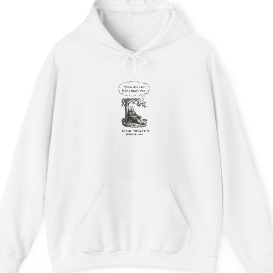 Newton Gravity Anxiety Hoodie - White front