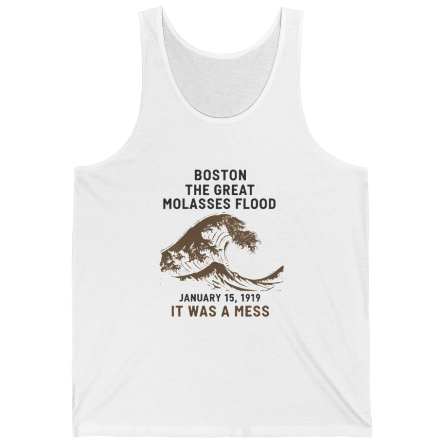 Boston The Great Molasses Flood Tank Top - White front