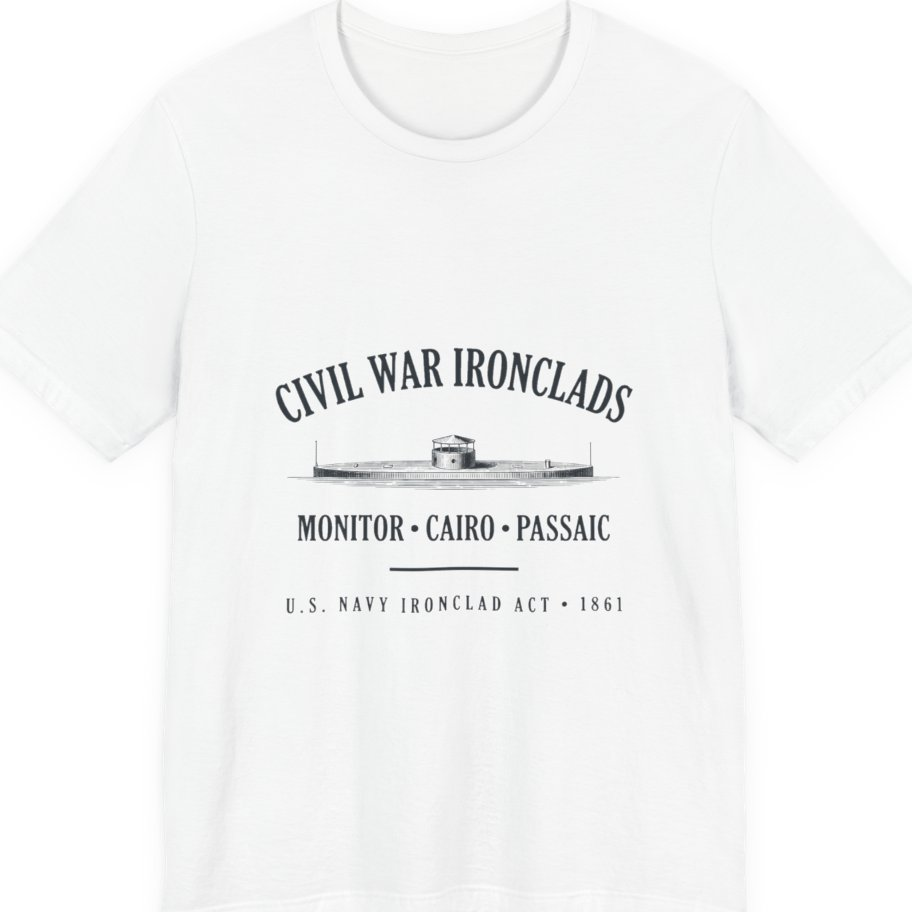 Civil War River Ironclads Premium Tee - White front