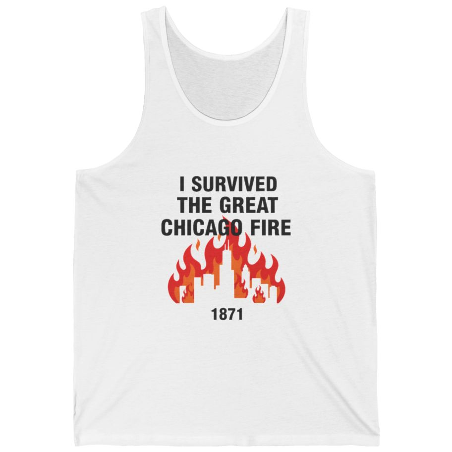 Great Chicago Fire Classic Tank Top - White front