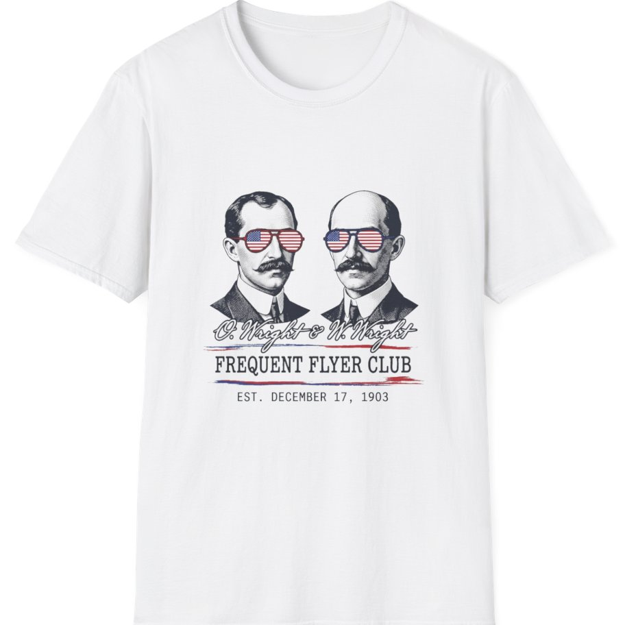 Wright Brothers Frequent Flyer T-Shirt - White front