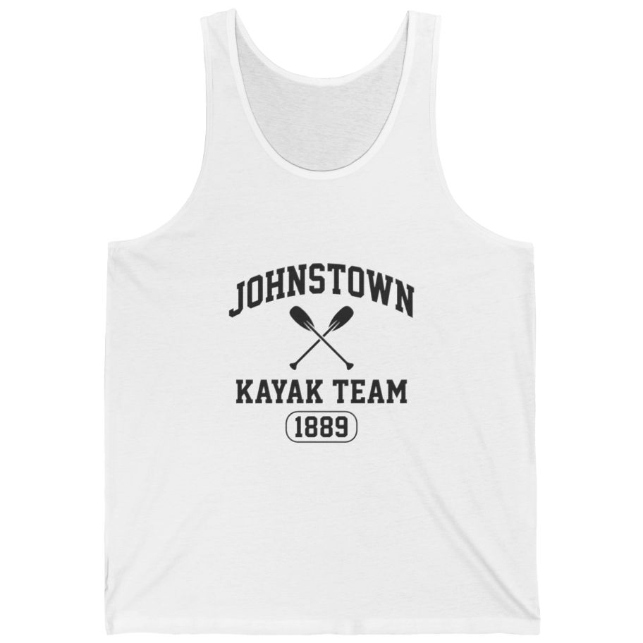 Johnstown Kayak Team Tank Top - White front