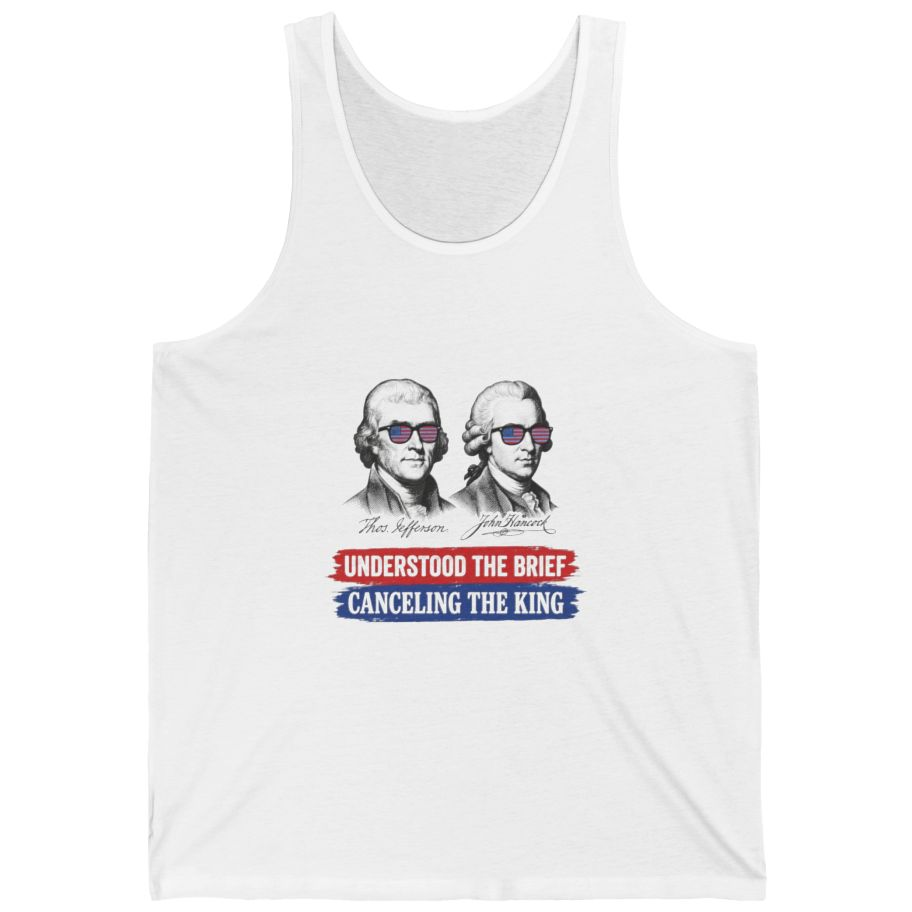 Jefferson Hancock Canceling The King Tank Top - White front