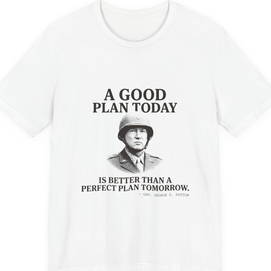 Patton Good Plan Premium Tee - White front