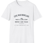 Civil War River Ironclads T-Shirt - White front
