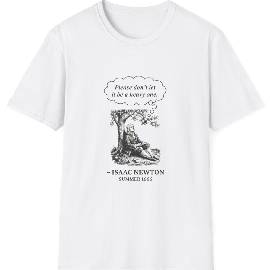 Newton Gravity Anxiety T-Shirt - White front