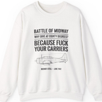 Battle of Midway Sweatshirt - White front