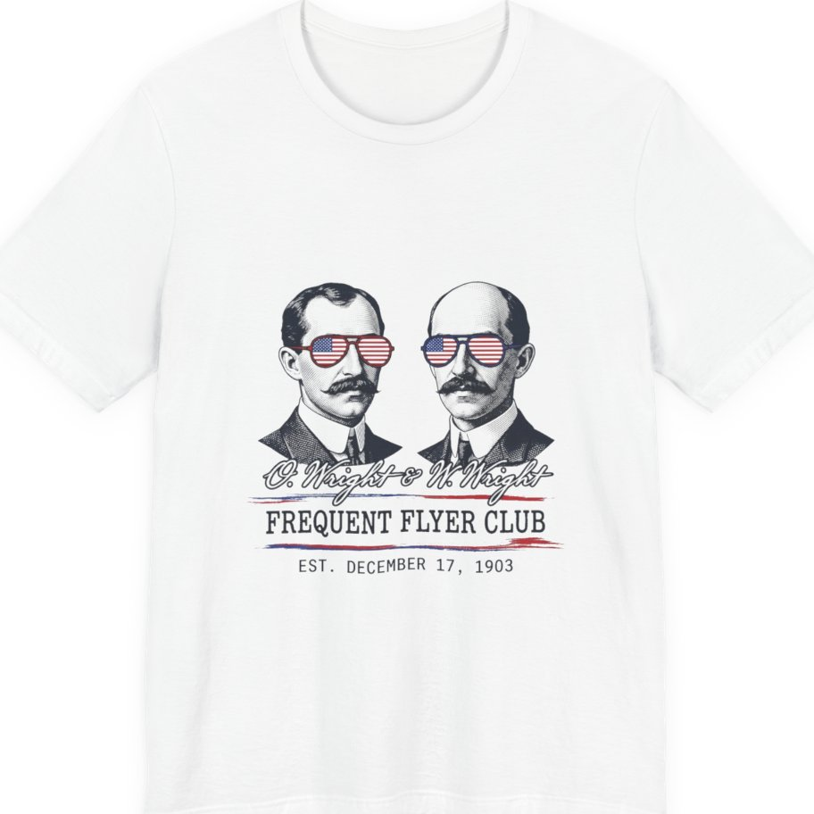 Wright Brothers Frequent Flyer Premium Tee - White front