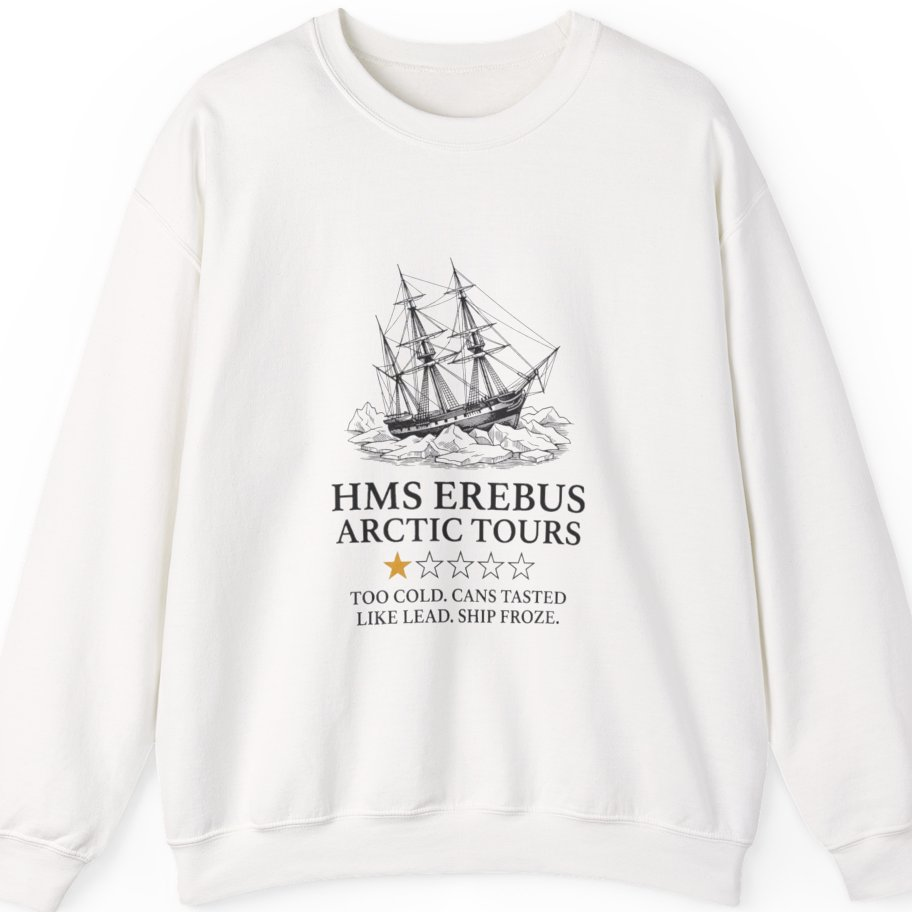 Hms Erebus Arctic Tours T-Shirt - White front
