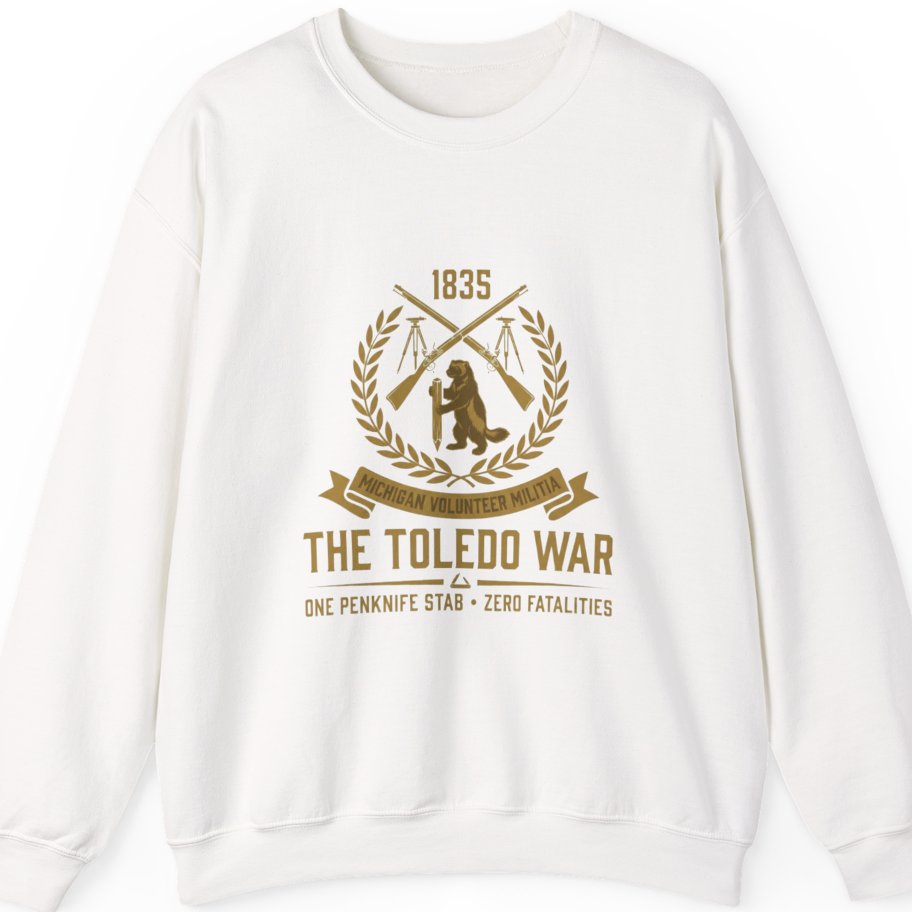 The Toledo War Michigan Volunteer Sweatshirt - White front