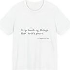 Imperialism Parental Warning Quote Premium Tee - White front