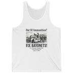 Out of Ammunition Fix Bayonets Tank Top - White front