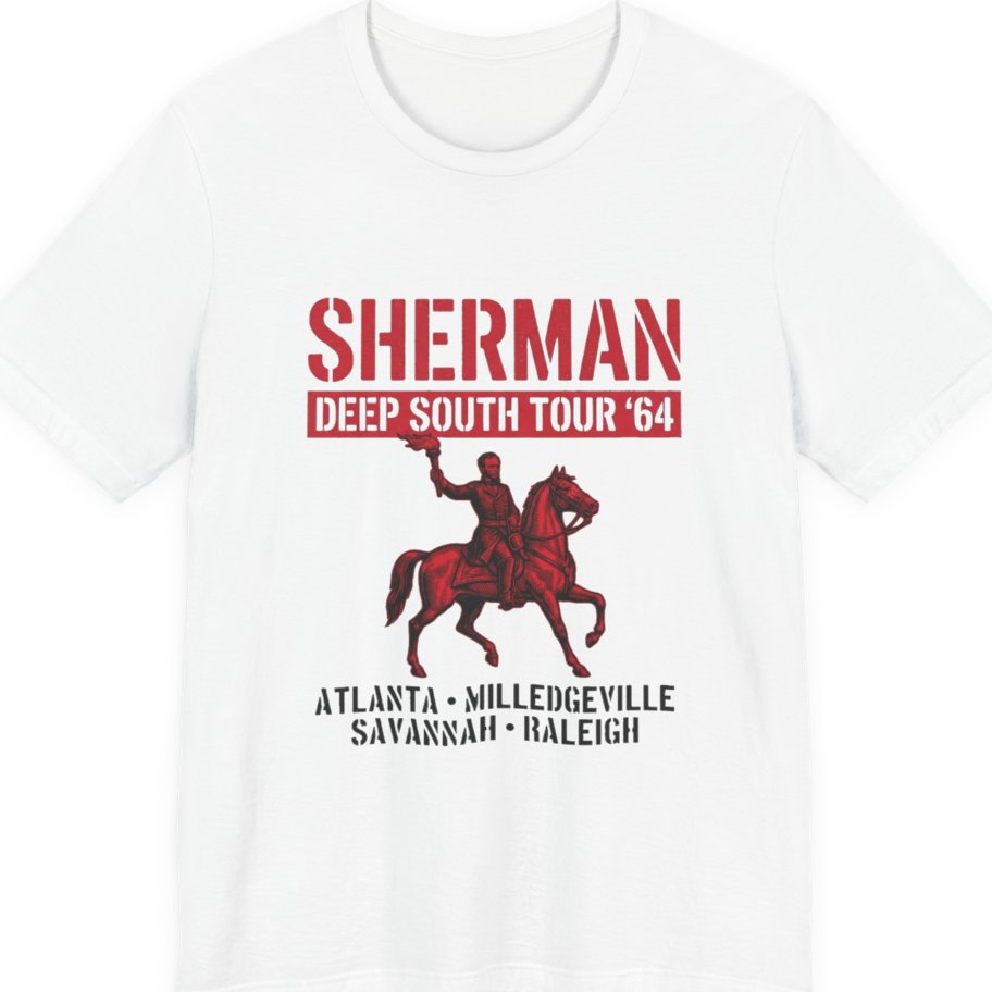Sherman Deep South Tour Vintage Premium Tee - White front